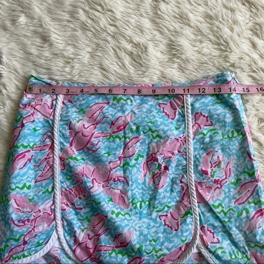 Lilly Pulitzer skirt skort cala in lobstah roll mini colorful blue pink 0